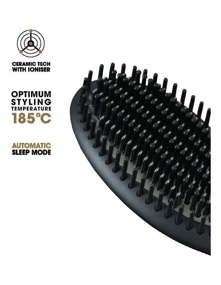 Glide Hair Straightener Hot Brush in Black image 4