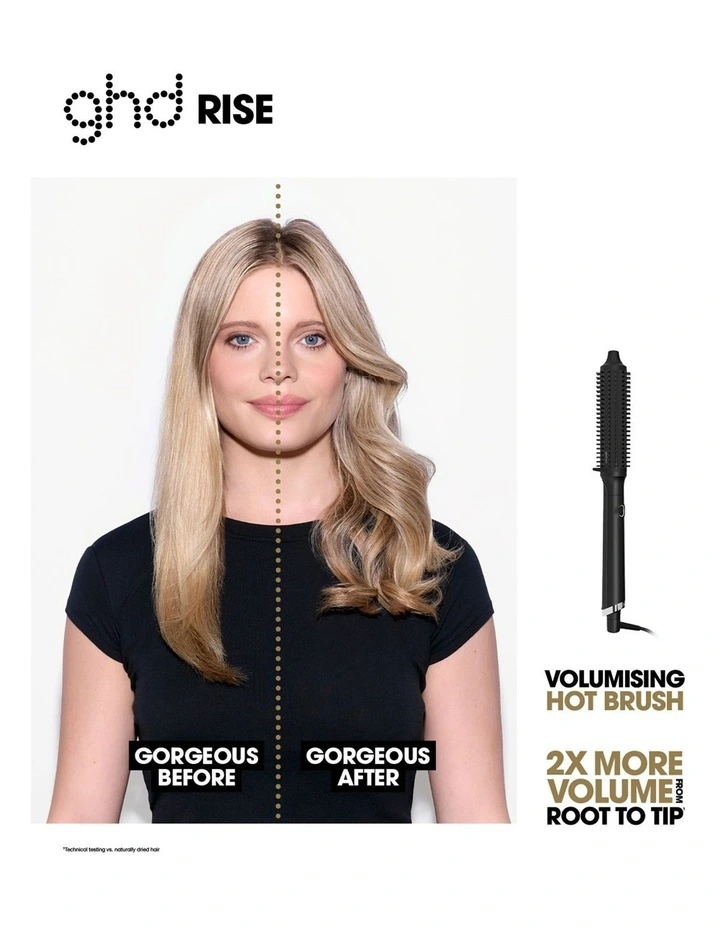 Rise Volumising Hot Brush in Black image 2