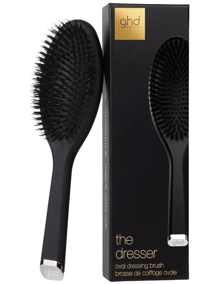 Oval Dressing Brush - The Dresser Hair Brush in Black image 2