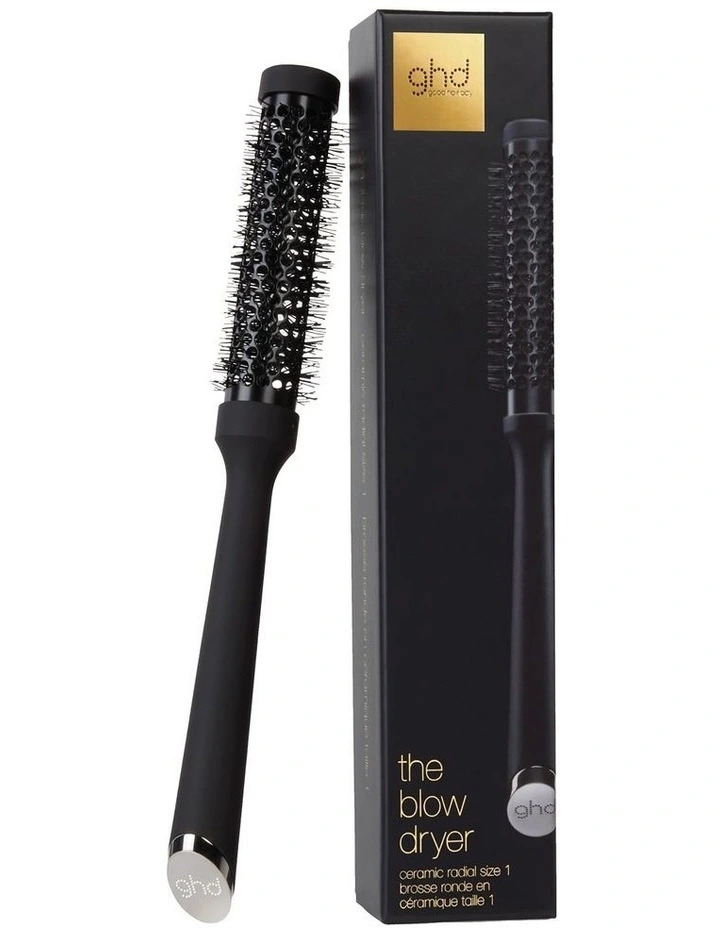 Ceramic Radial Brush (size 1) - The Blow Dryer Round Hair Brush in Black image 2