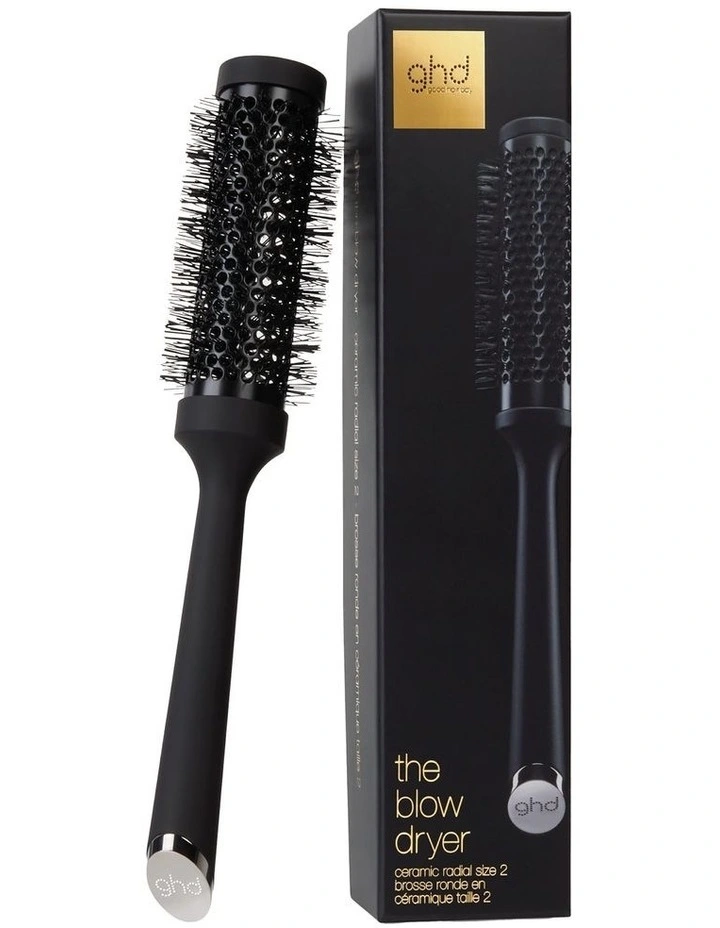 Ceramic Radial Brush (size 2) The Blow Dryer Round Hair Brush in Black image 2