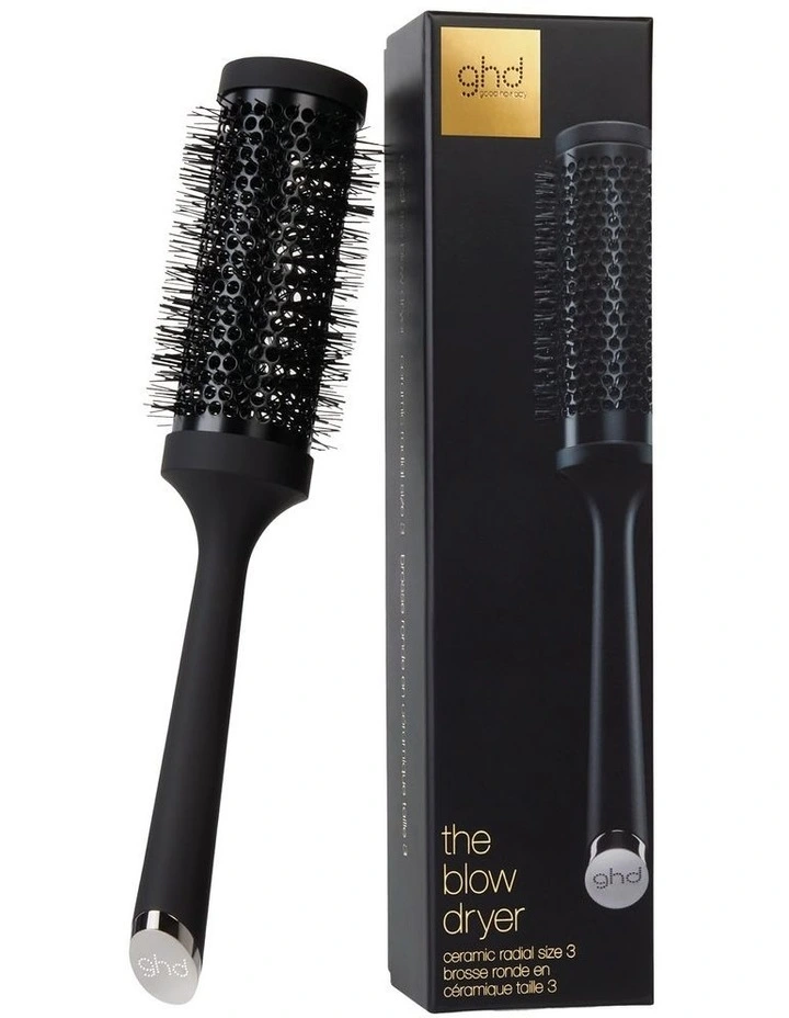 Ceramic Radial Brush (size 3) The Blow Dryer Round Hair Brush in Black image 2