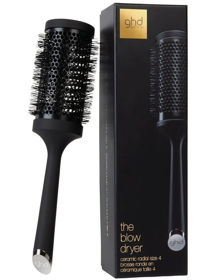 Ceramic Radial Brush (size 4) The Blow Dryer Round Hair Brush in Black image 2