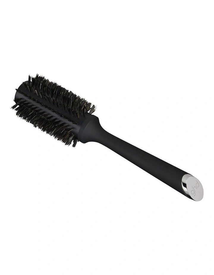 Natural Bristle Brush (size 2) The Smoother Round Hair Brush in Black image 1