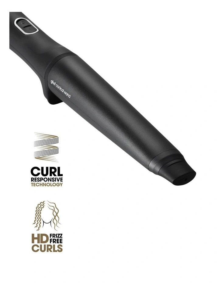 Chronos curve conical curling wand in black image 3