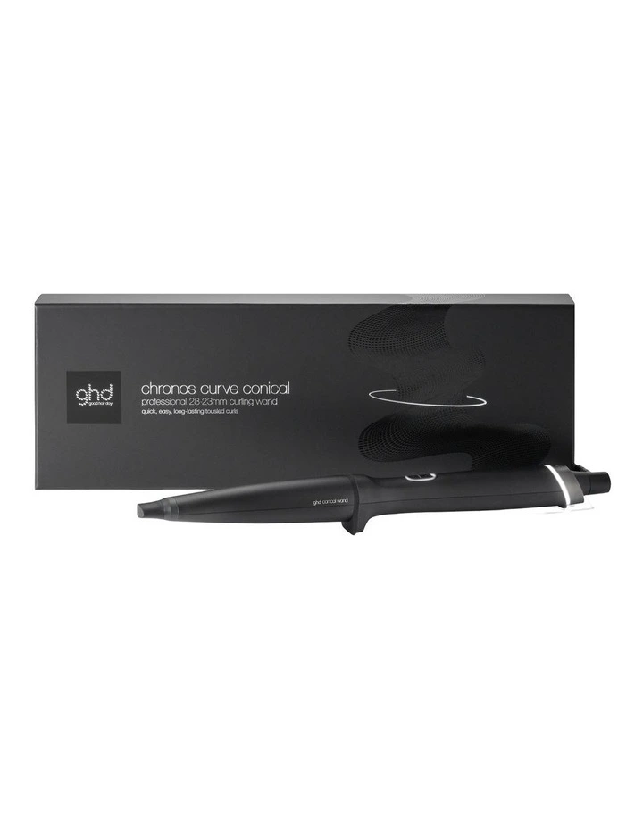 Chronos curve conical curling wand in black image 7
