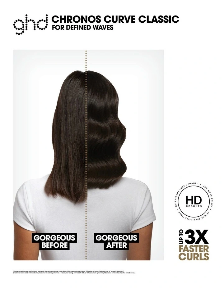 Chronos curve classic curling tong in black image 2