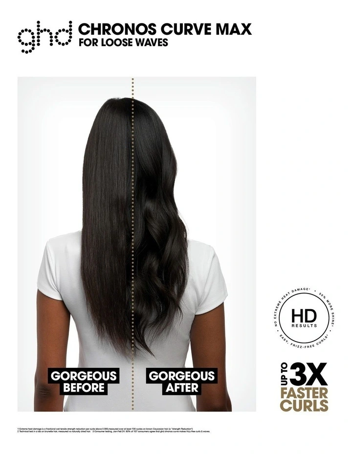 Chronos curve max curling wand in black image 2