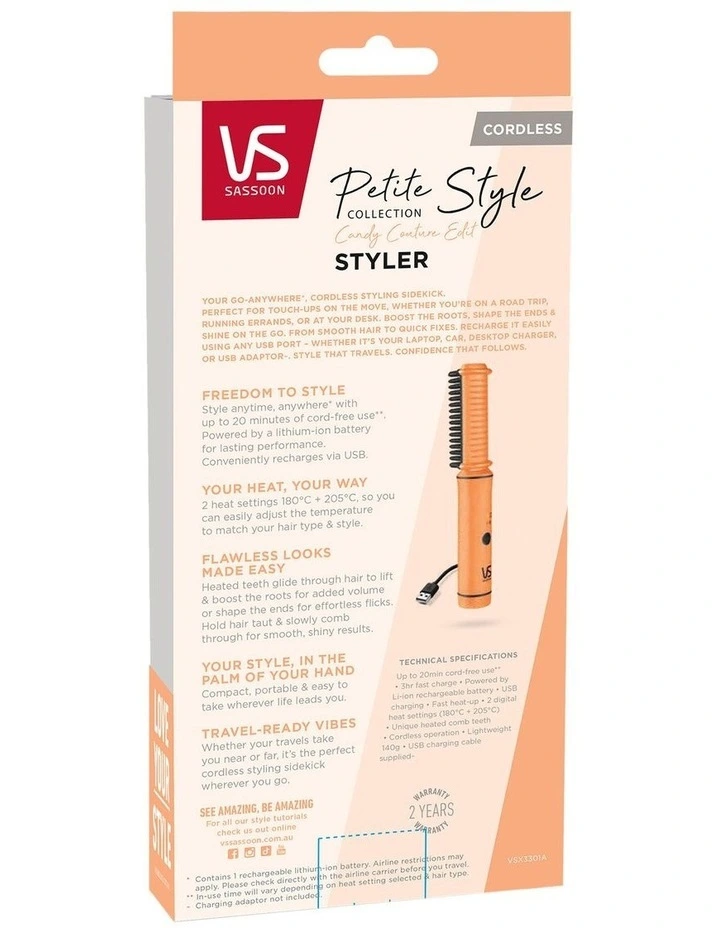 Petite Style Candy Couture Edit Styler in Peach image 6