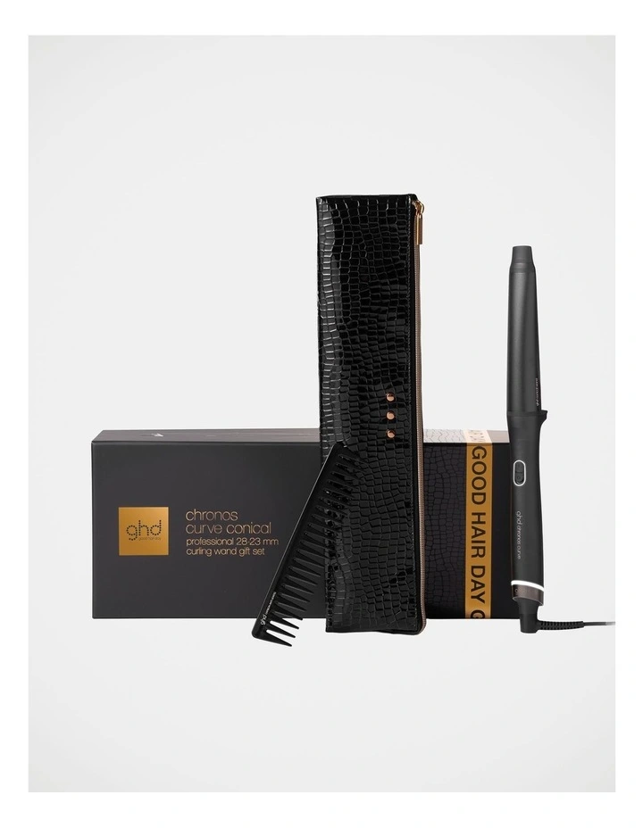 Chronos curve conical wand gift set in Black image 1