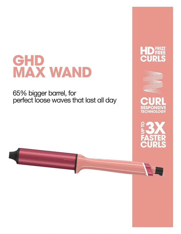 Chronos Curve Max Curling Wand in Candy Coral image 5