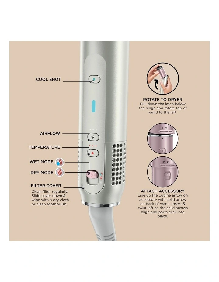 Glam Ceramic, Air Styling And Drying System HD6054SPKANZ image 5