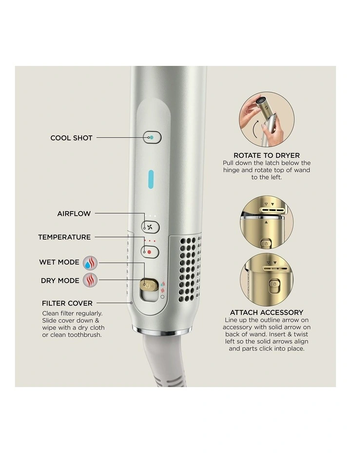 Glam Ceramic, Air Styling And Drying System HD6054SANZ image 6