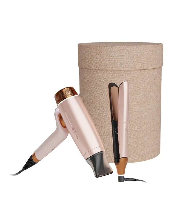 Deluxe Bundle Speed Hair Dryer & Chronos Hair Straightener Gift Set In Cashmere Beige image 1