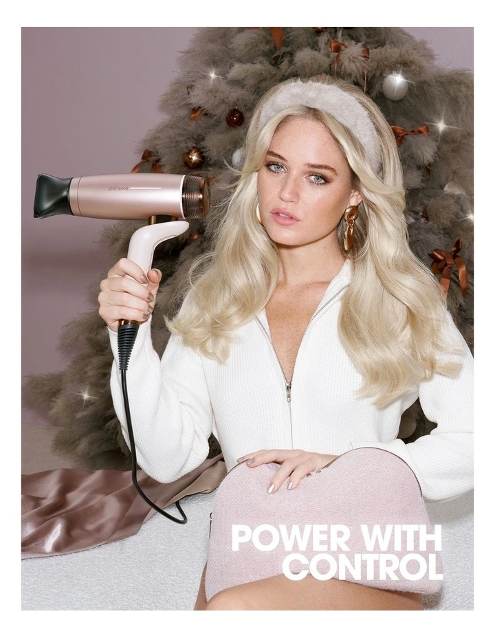 Deluxe Bundle Speed Hair Dryer & Chronos Hair Straightener Gift Set In Cashmere Beige image 4