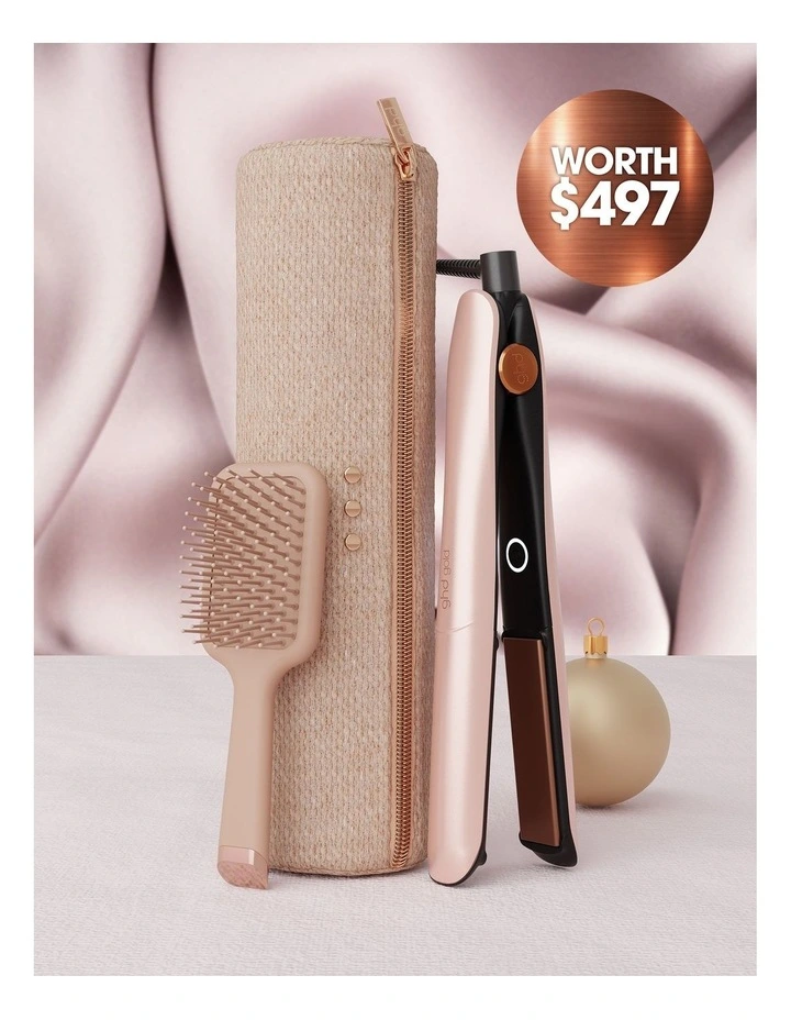 Gold Hair Straightener Gift Set In Cashmere Beige image 2