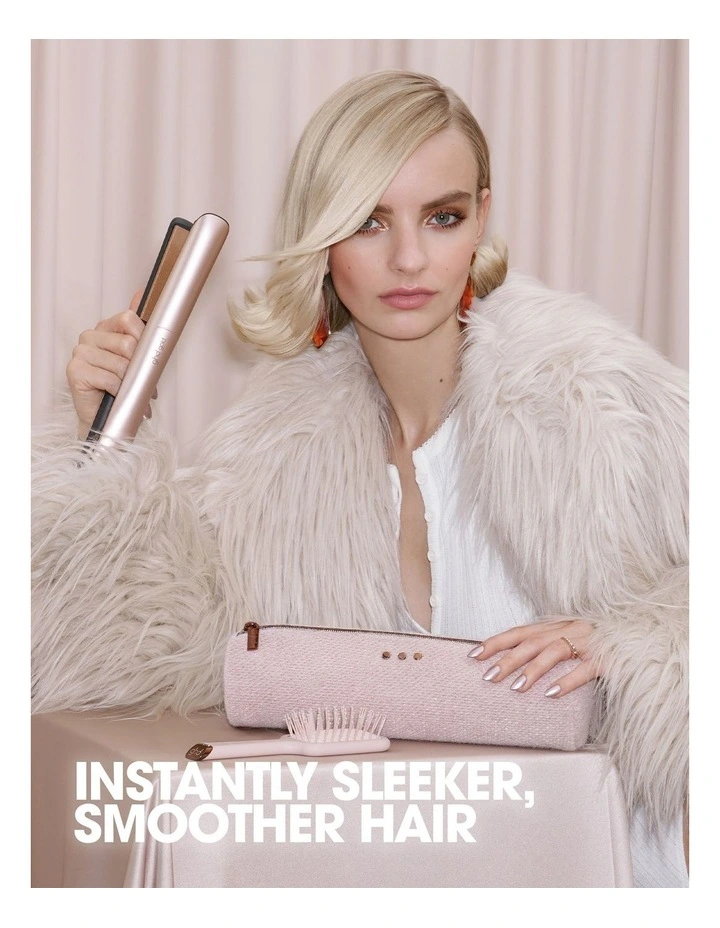 Gold Hair Straightener Gift Set In Cashmere Beige image 3