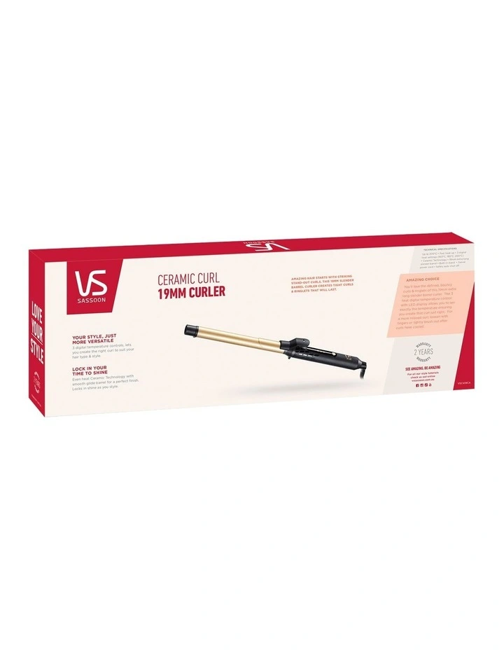 Ceramic Curl 19mm Curler, VSC419CA image 5