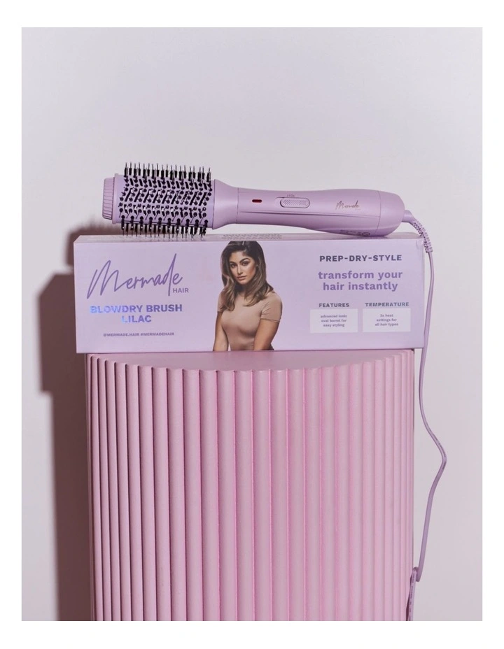 Mermade Hair Blow Dry Brush Baby Lilac MYER