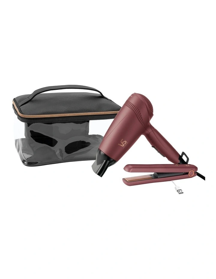 Vs Sassoon Captivate Weekender Collection Hair Dryer And Straightener Berry Crush Bronze Vsle310packa Myer