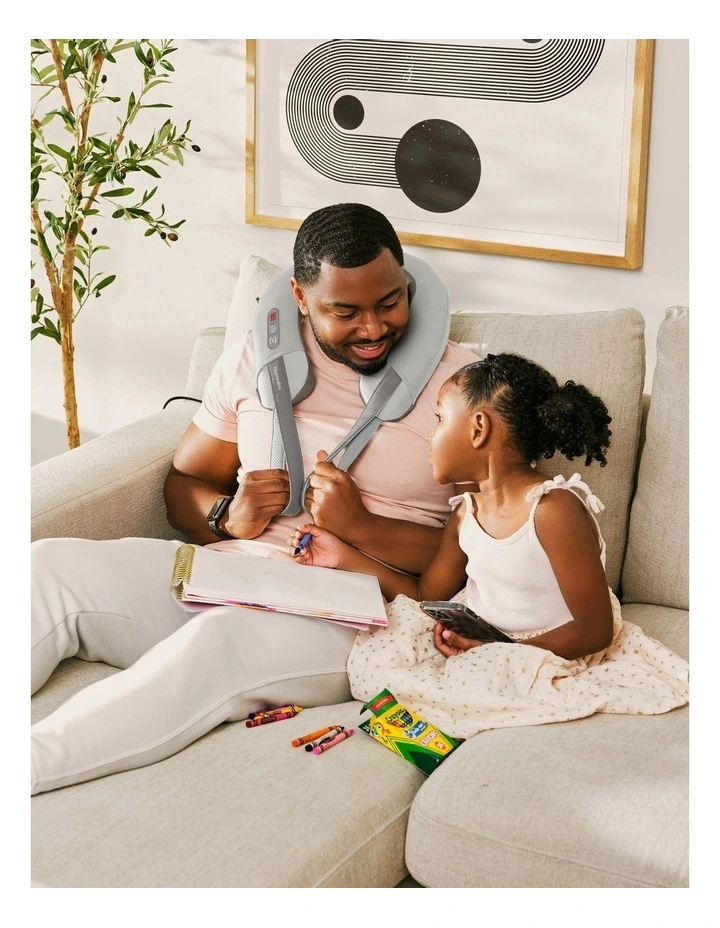 Shiatsu Neck & Shoulder Massager with Heat NMS-377HGY-AU in Grey image 6