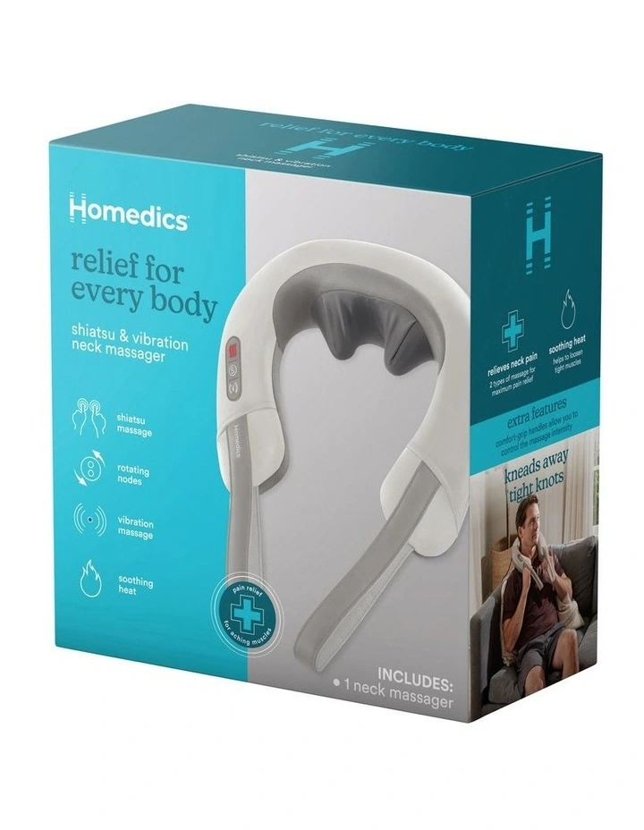 Shiatsu Neck & Shoulder Massager with Heat NMS-377HGY-AU in Grey image 7