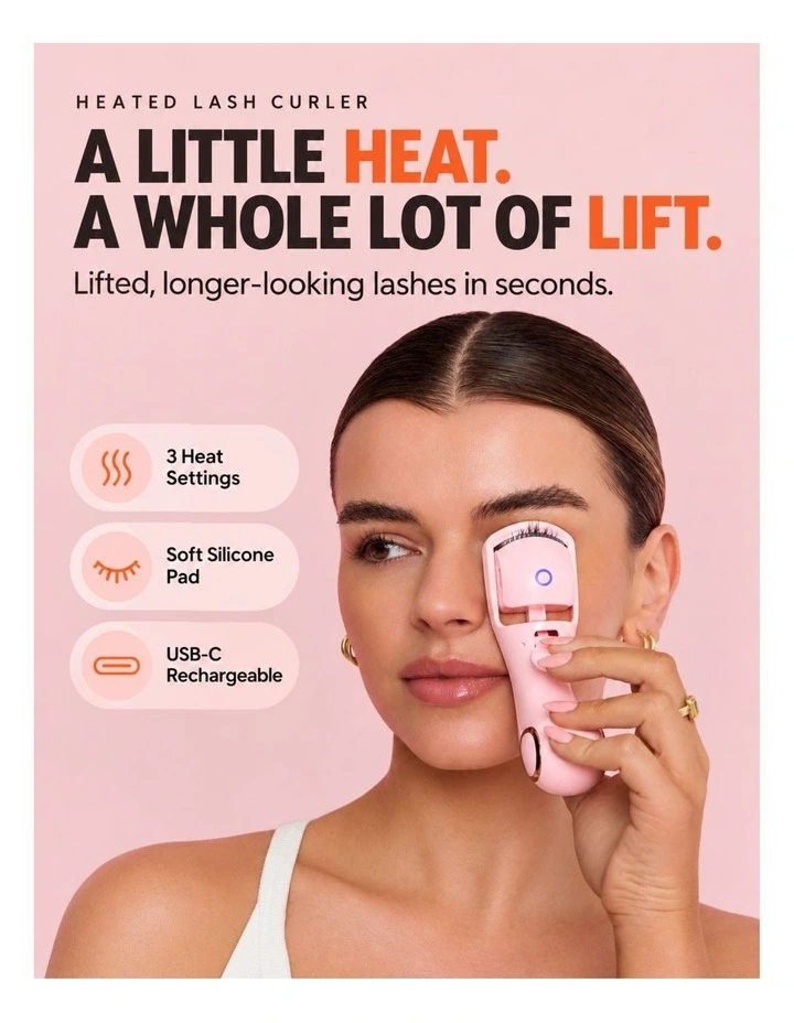 Heated Lash Curler in Pink LASH-CURL image 2