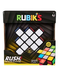 Rubiks Cube, Rubik's Rush Light-Up Electronic Game, 1-4 Players, Interactive Brain Teaser Speed Game for Solo or Multiplayer