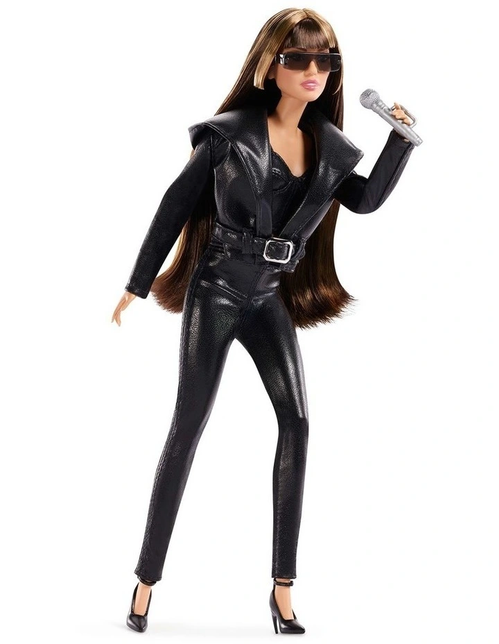 Barbie Signature Miley Cyrus Collectible Doll in Faux Leather 2-Piece Outfit with Heels image 2