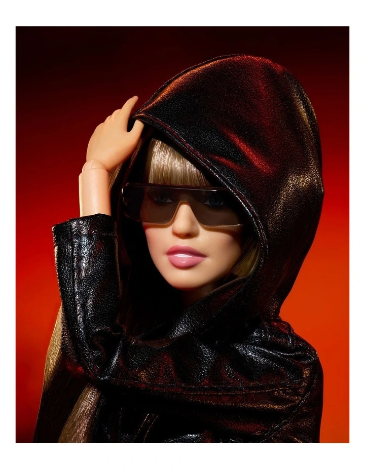 Barbie Signature Miley Cyrus Collectible Doll in Faux Leather 2-Piece Outfit with Heels image 3