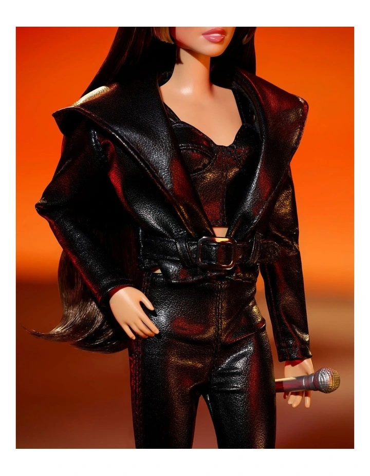Barbie Signature Miley Cyrus Collectible Doll in Faux Leather 2-Piece Outfit with Heels image 6