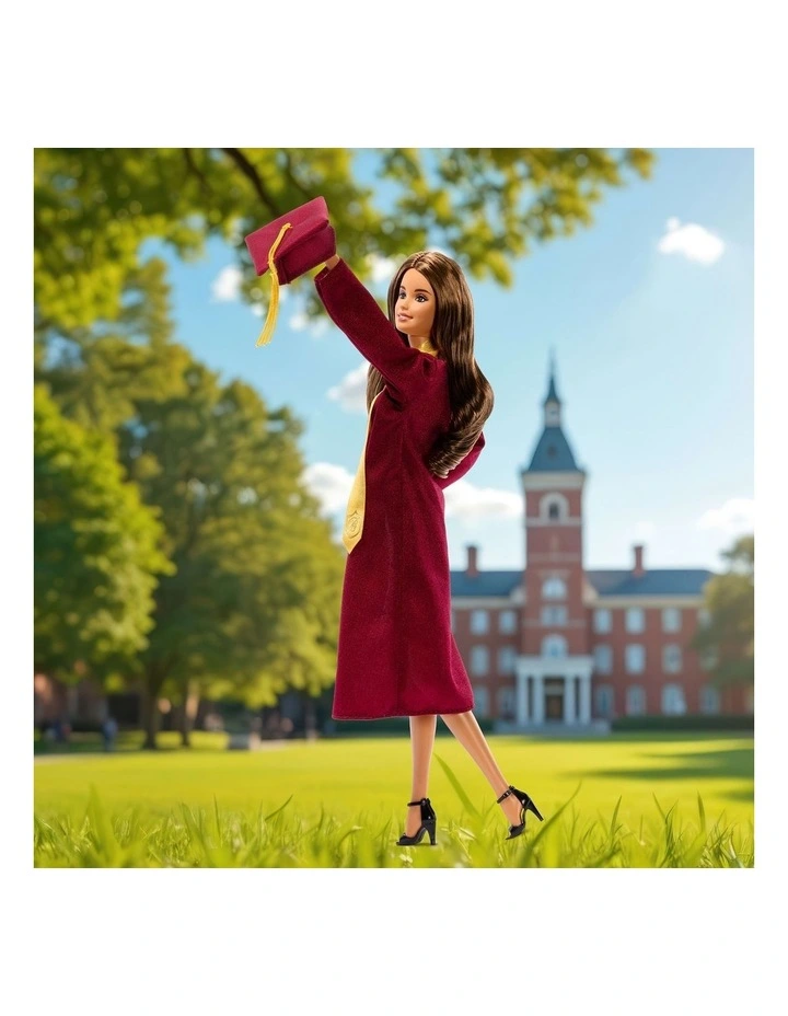 Signature Graduation Wishes With Burgundy Robe & Tassel Cap Fashion Doll image 4