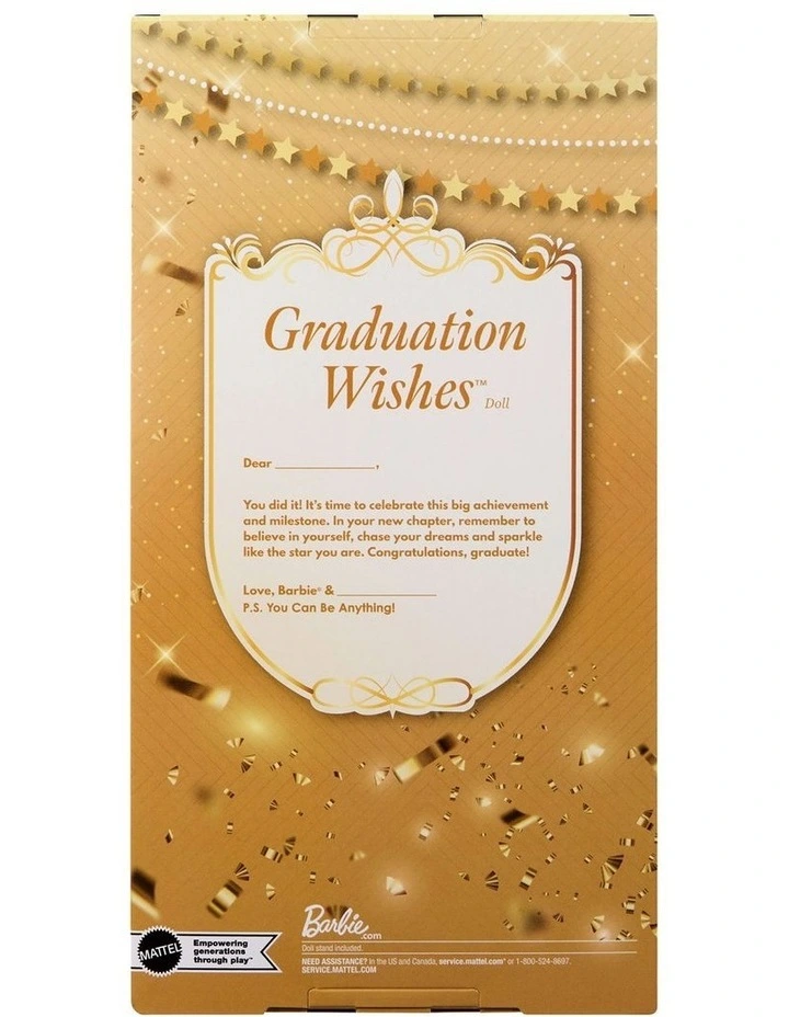 Signature Graduation Wishes With Burgundy Robe & Tassel Cap Fashion Doll image 5
