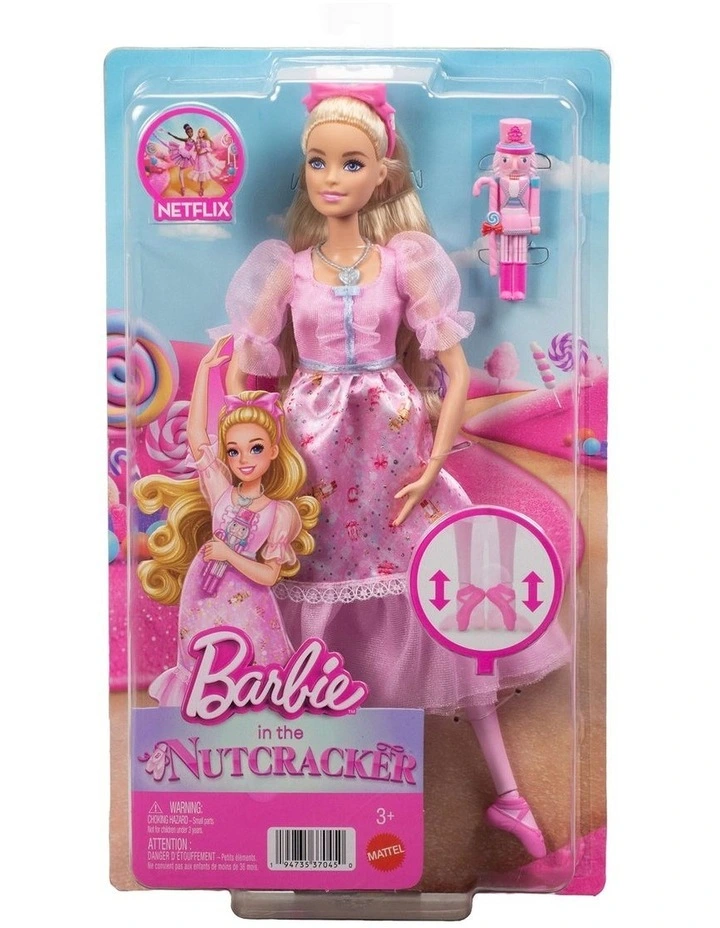 Barbie in the Nutcracker Clara Ballerina Doll with Articulated Ankles, Includes Toy Nutcracker image 1
