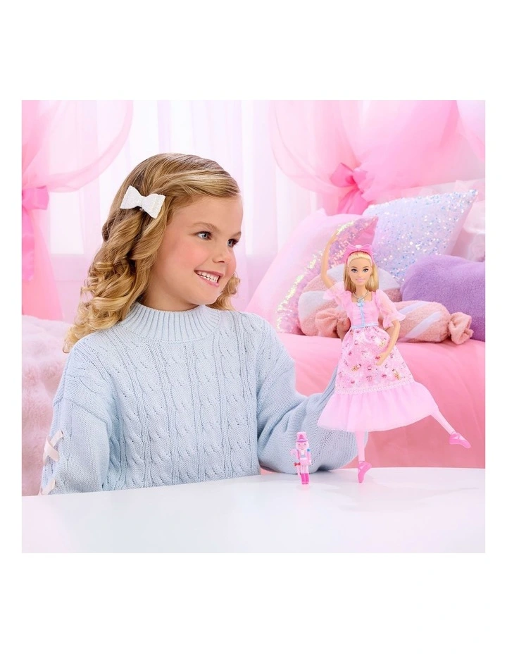 Barbie in the Nutcracker Clara Ballerina Doll with Articulated Ankles, Includes Toy Nutcracker image 3