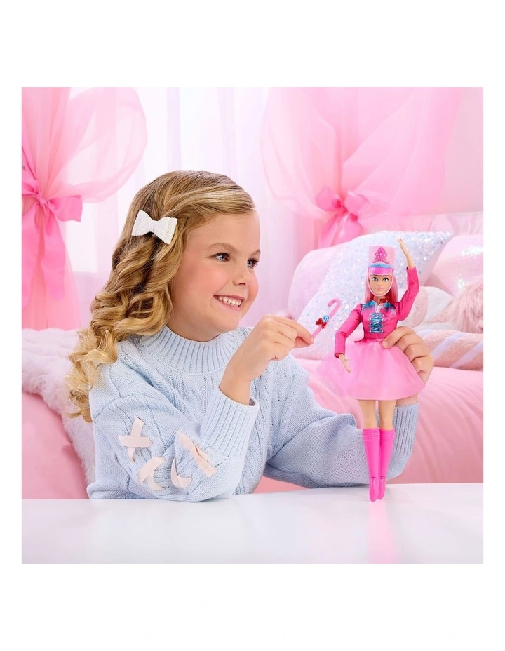 Barbie in the Nutcracker Daisy Ballerina Doll with Articulated Ankles and Candy Cane Baton image 4