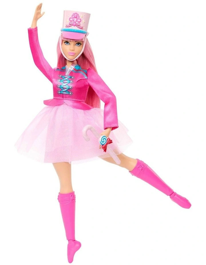 Barbie in the Nutcracker Daisy Ballerina Doll with Articulated Ankles and Candy Cane Baton image 5