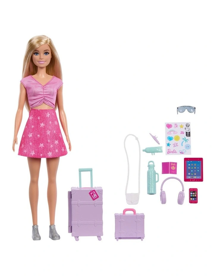 Barbie Family & Friends Limitless Adventure Malibu Fashion Doll with 10  Travel-Themed Accessories image 2