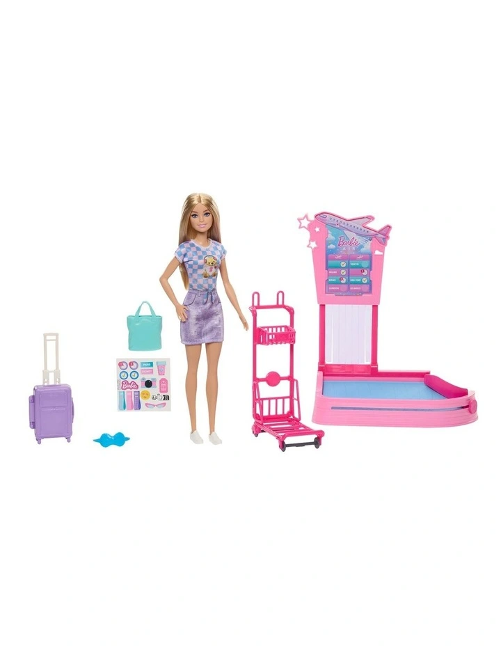 Barbie Malibu Travel Doll, Baggage Claim Playset & Accessories image 6