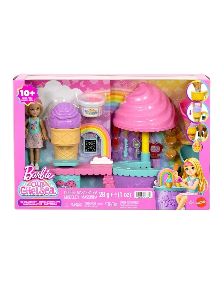 Barbie Club Chelsea Ice Cream Shop Playset with Chelsea Doll, 2 Dough Colors, and Accessories image 6