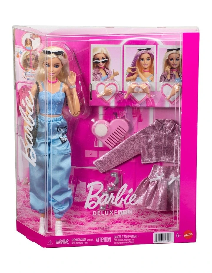 Barbie Deluxe Style Doll with 4 Fashions image 1