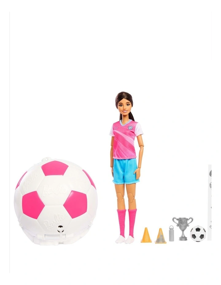 Barbie Team Barbie Roll and Reveal Soccer Player Doll and Accessories image 1