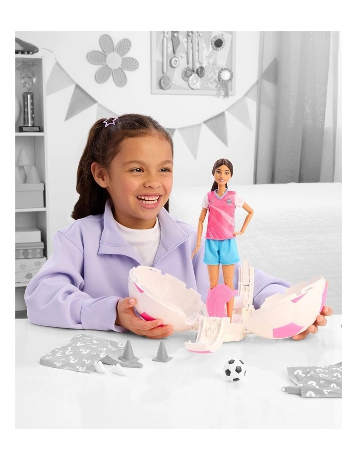 Barbie Team Barbie Roll and Reveal Soccer Player Doll and Accessories image 3