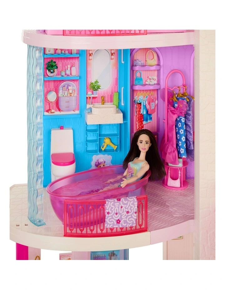 Barbie DreamHouse Dollhouse, 2 Pools, 2 Slides, 2 Houses, Elevator with 3 Levels & 65 Pieces Including Furniture & Accessories image 3