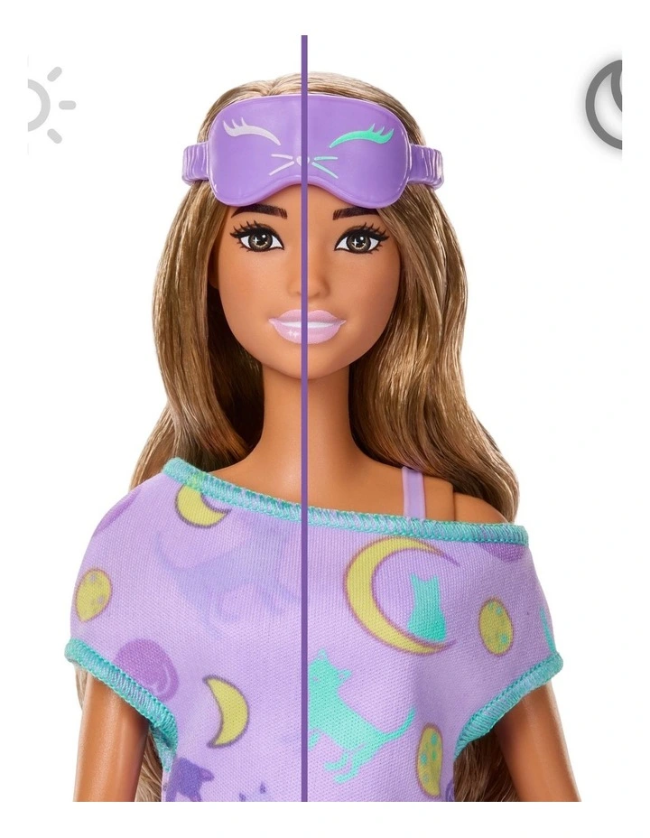 Barbie Party Unboxed Sleepover Reveal Series Purple Pajama Doll & Accessories with 7 Surprises image 2