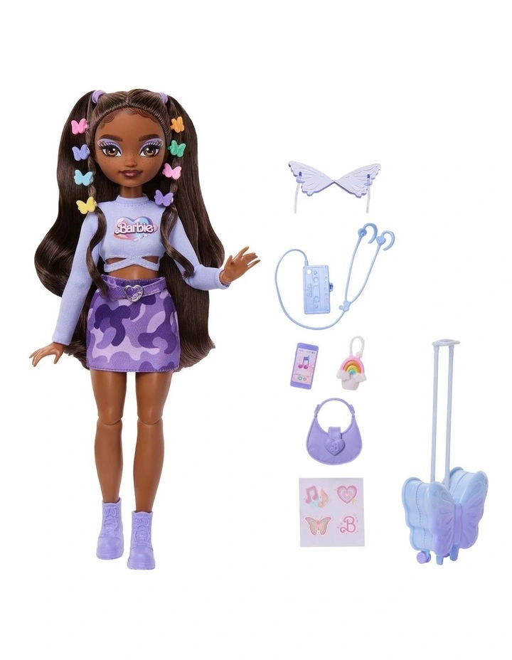 Barbie Dream Besties Weekend Getaway Brooklyn Fashion Doll with 7 Travel Themed Accessories image 1