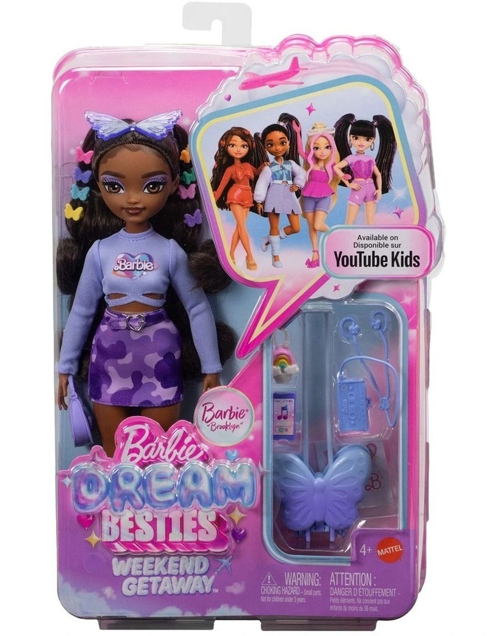 Barbie Dream Besties Weekend Getaway Brooklyn Fashion Doll with 7 Travel Themed Accessories image 6