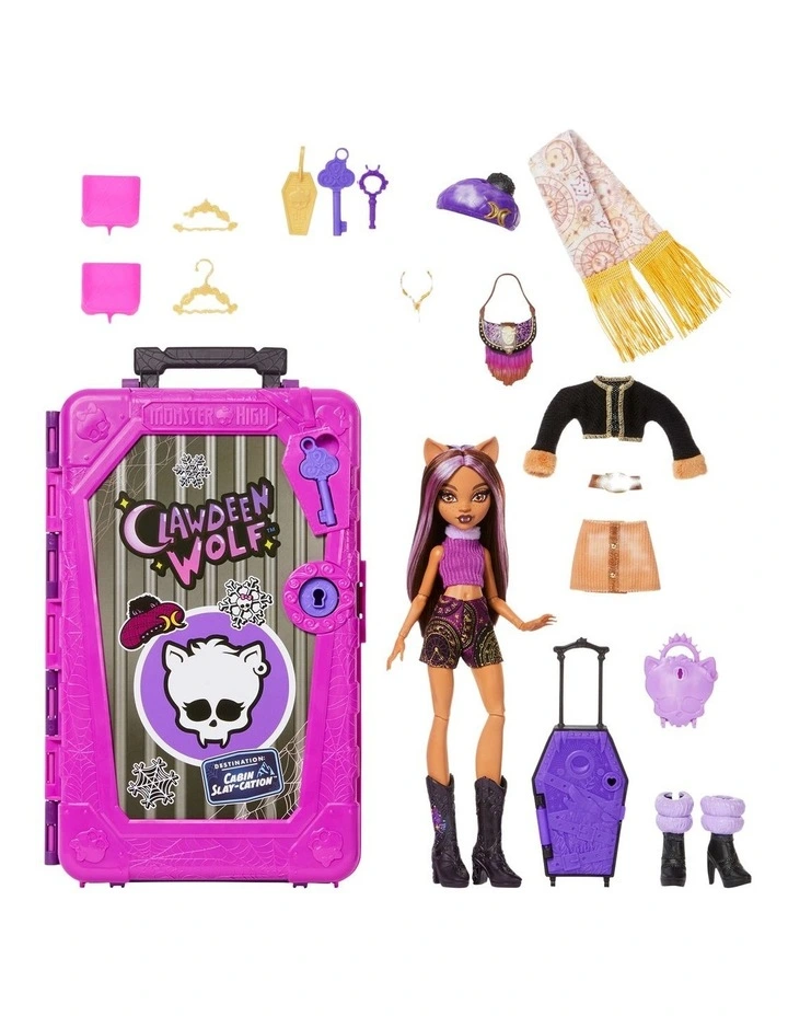 Monster High Skulltimate Secrets Cabin Slay-cation Playset, Clawdeen Wolf Doll and Accessories image 4