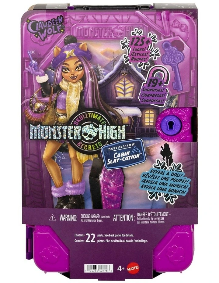 Monster High Skulltimate Secrets Cabin Slay-cation Playset, Clawdeen Wolf Doll and Accessories image 6