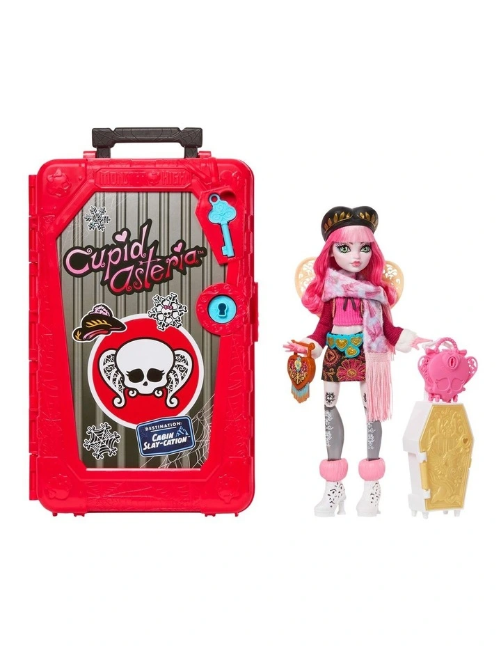 Monster High Skulltimate Secrets Cabin Slay-cation Playset, Cupid Asteria Doll and Accessories image 1